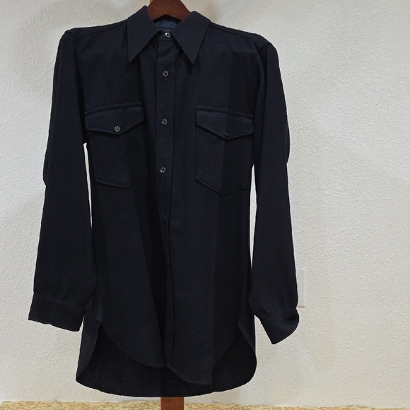 Vintage Pendleton Pure Virgin Whool Classic Navy Men's Shirt - Picture 1 of 12